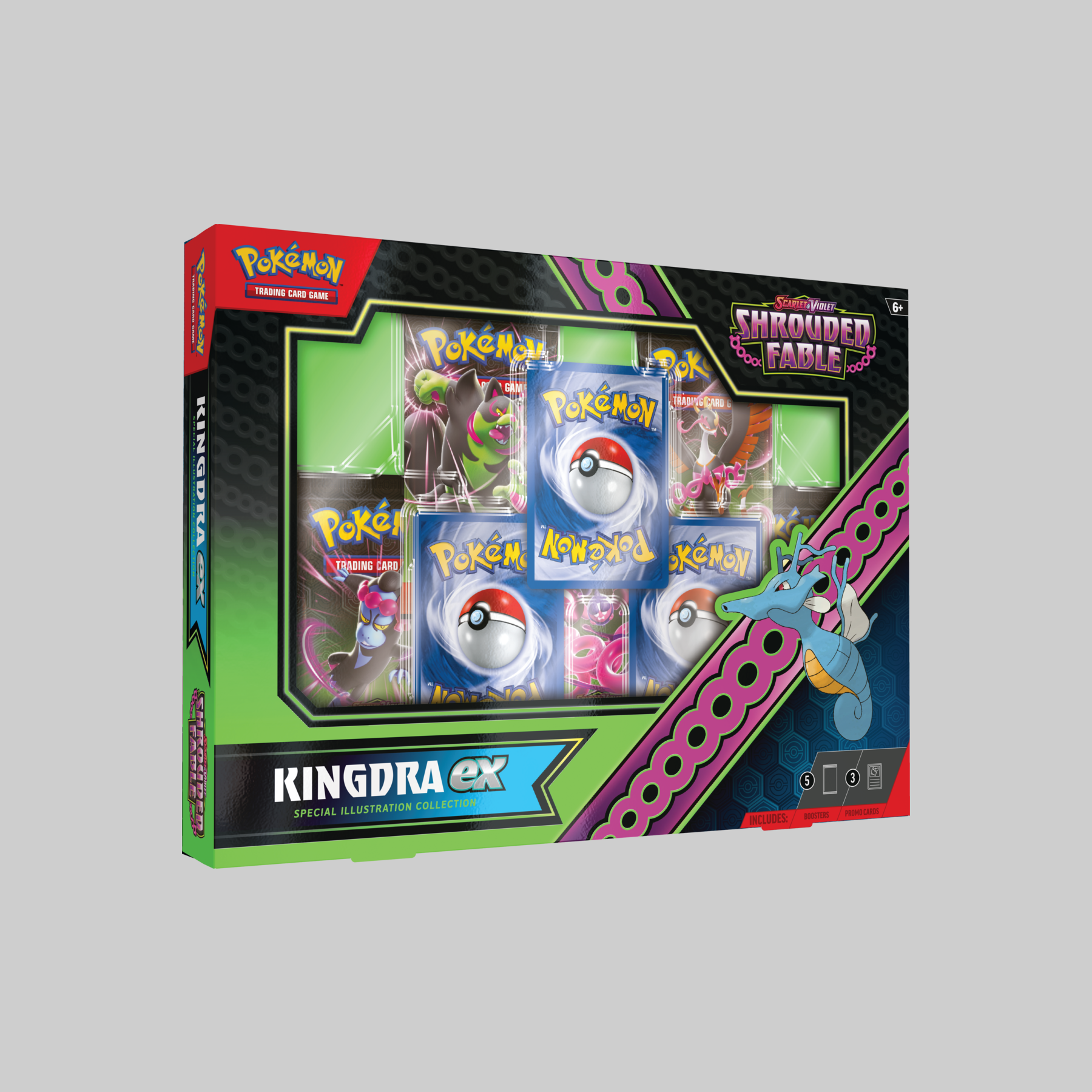pokemon trading card game kingdra ex box Amazon.com: Pokemon TCG Greninja EX & Kingdra EX Special Collection Box main image 0